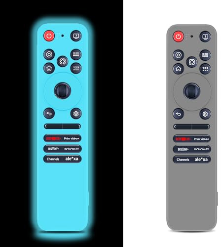 CLVIZCXOM 2 Pack Remote Cover Fit for LG MR25GA AKB76046603 Remote Control | Grey & Blue, Fit for OLED G5 C5 B5 QNED 92A 85A 80A Series Smart TV Remote Control