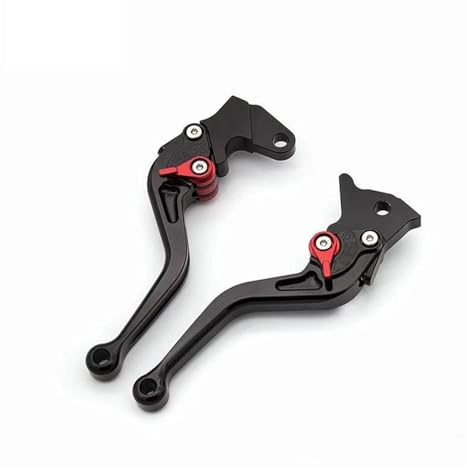 Bremskupplungshebel Verstellbarer Motorradbremsen-Kupplungshebel Vorne Hinten Für Aprilia RS4 125 2011-2017(Schwarz 147 mm)