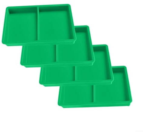 Glewi Glewi - Vassoio divisorio in silicone per liofilizzatore a destra, resistente al calore, antiaderente, riutilizzabile, accessorio da cucina verde (4 verde erba)