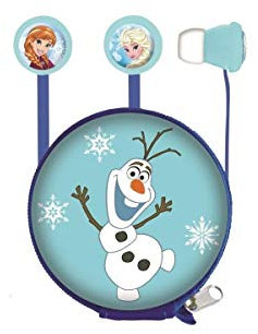 Lexibook Disney Frozen La Reine des Neiges Elsa Minions Écouteurs stéréo, Pochette Incluse, Prise Jack, Bleu/Blanc, HP008FZ