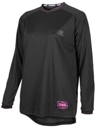 O'NEAL | Motocross-Shirt Langarm | MX MTB | Passform für mehr Bewegungsfreiheit, atmungsaktiv und feuchtigkeitstransportierend | Element Womens Jersey Classic Black | Erwachsene | Schwarz | Größe XXL
