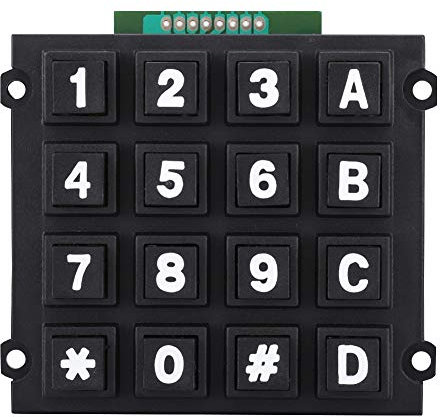 Bewinner 16 Tasten -Tastatur 4x4-Module Tragbare Externe Tastatur für kleine MCUs Komfortable Verwendung und Anschluss für EIN-Chip-Mikrocontroller