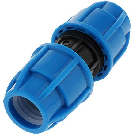 Fenteer Connecteur Tuyau Doubles Accoupleurs Raccord d'Arrosage Rapides pour Tube Applicable PPR/PE/PVC - 25mm