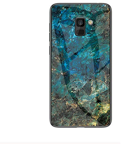 MadBee Cover per Samsung Galaxy J6 2018 [con Pellicola Proteggi Schermo],Custodia Protettiva in Vetro Temperato 9H [Motivo in Marmo] + Cornice Paraurti in Silicone Morbido Cover Case (Marmo#3)