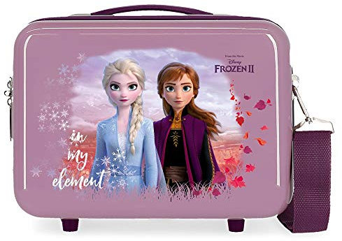Disney Frozen Die Eiskönigin Nature is magical Anpassungsfähiger Schönheitsfall Violett 29x21x15 cms ABS