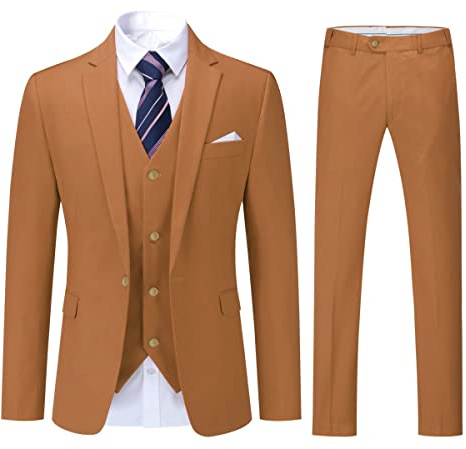 YOUTHUP Costume Homme 3 Pièces pour Mariage Business Slim Fit Smoking