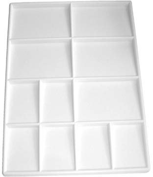 Lexicon Select Artists Rectagular 11 Well Flat Paint Mixing Palette