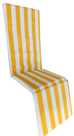 Markotex Cuscino per sdraio - lettino - sedia - SFODERABILE (170 in cotone, Giallo)