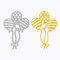Stanzenshop Stanzschablone Drei Luftballons mit Muster, Stanzschablone Geburtstag, Stanze Party, Stanzformen, Schablonen, Scrapbooking, Kartenherstellung