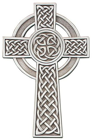 Christian Brands Irisches keltisches Kreuz aus Zinn, religiöse Wanddekoration, 20,3 cm