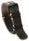 NATO Uhrenarmband Zulu Band Leder Militär geölt lang braun handgefertigt Edelstahl Schnalle wählen Sie Größe 18 mm 20 mm 22 mm 24 mm Halter, 22 mm