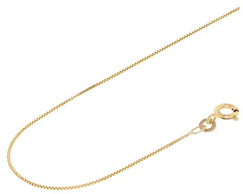 Acalee Halskette 333 Gold / 8 Karat Venezianer-Kette 0,7 mm eleganter Halsschmuck aus Echtgold für Damen, wunderschöne Geschenkidee, 10-2007-42 42 cm