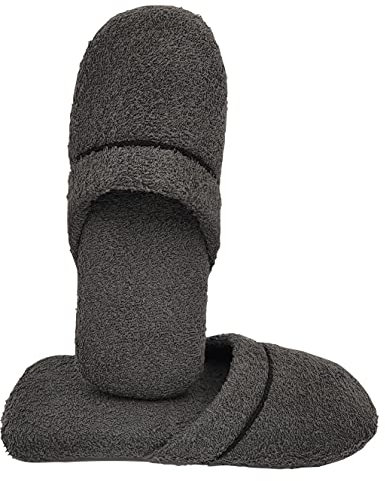 Ciabatte AntiSudore Spugna Uomo Donna Puro Cotone Leggere Lavabili Produzione 100% Made In Italy Pantofole da Bagno, Doccia e Ospiti Taglia Unica 41-45 e 36-40 (Grigio, Taglia unica)