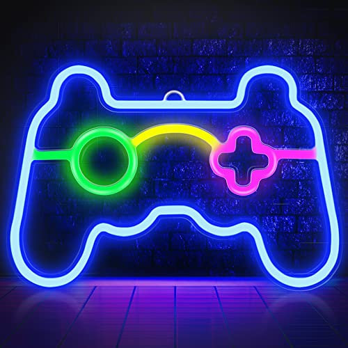 Gioco Neon Sign Gamepad Forma LED Neon Insegne per Gamer Room Wall Camera da letto Decorazione, Regali Gamer Luci al Neon per Ragazzi Teen Gaming Zone Decorazione del partito