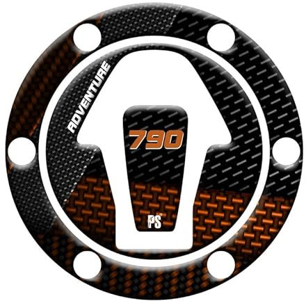 Paraserbatoio.it Aufkleber mit 3D-Effekt, Tankschutz aus Harz, kompatibel mit KTM 790 Adventure - Kappe - Orange v2