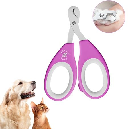 BeautyHunt Cat Nail Clippers Pet Claw Trimmers Scissors for Kittens, Puppy, Rabbits, Birds, Tiny Dogs, Gerbils and Hamsters | Stainless Steel