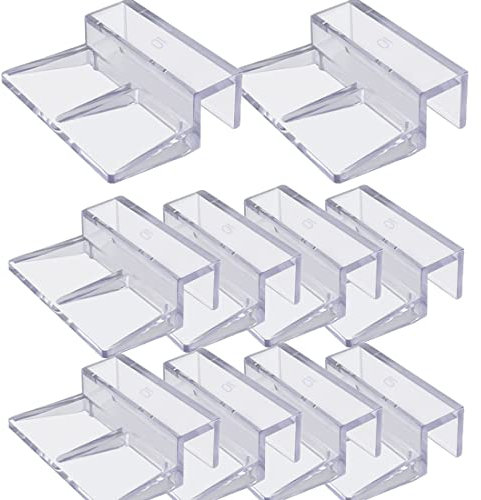 XPEX 10 clips para tapa de acuario, vidrio de acuario, clips acrílicos, soporte universal para tapa, para acuarios sin marco, 8 mm