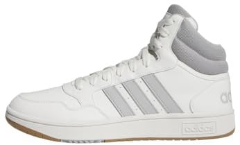 adidas Herren Hoops 3.0 Mid Lifestyle Basketball Classic Vintage Shoes, Core White/Grey Two/Gum, 40 EU