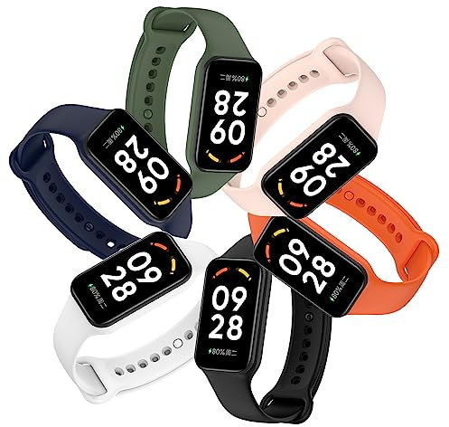 Xisair 6PCS Bracelet Compatible avec Redmi Band 2 Accessoires pour Montres Xiaomi Redmi Smart Band 2 Bracelets Sport en Silicone Redmi Smart Band 2 Bracelet