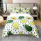 100% Bio Baumwolle Avocado Bettbezug für Kinder,Nette Avocado Bettwäsche Set 135x200,Grüne Tropische Früchte Tröster Bezug für Kinder Jungen Mädchen,Cartoon Sommer Thema Bett Sets mit1 Kissenbezug