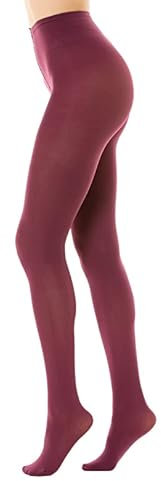 Gi&Gi Collant Donna Opaco Invernale Microfibra 3D, Collant a Vita Alta Rinforzati 120 Denari N.1274 COLORATE (IT, Testo, S, M, Regular, Regular, bordeaux)