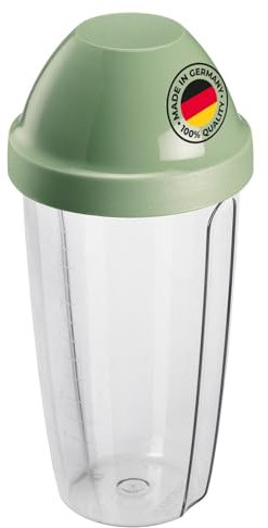Westmark Shaker con inserto rimovibile, Capacità 0.5 l, Altezza 18.7 cm, Plastica, Senza BPA, Maxi, Trasparente/Verde, 3090227M, 0,5 l, Verde menta