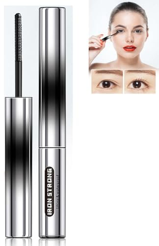 3D Curling Eyelash Iron Mascara, Iron Brush Mascara, Bristleless Washable Extra Slim Metal Mascara, Waterproof, Long Lasting (1 Stück)