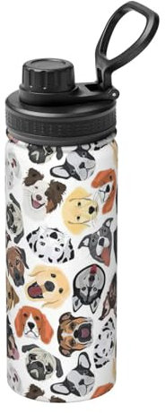 Borraccia sportiva resistente per cani, 510,3 g, termica, per attività all'aperto