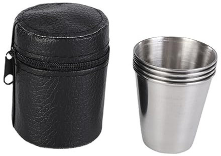 OKUMEYR Haushaltsweinbecher Aus Edelstahl Praktische Schnapsbecher Tragbare Campingbecher Rostfrei Und Bruchsicher Für Whisky Kaffee Wein Und Mehr