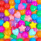 RoundFunny Lot de 100 balles de piscine en plastique en forme d'étoile et de cœur pour enfant - 5,5 cm - Jouet pour tunnel gonflable - Décoration de fête d'anniversaire