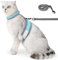 Katzen Geschirr Set mit Leine, Night Reflection Katzen Netz Jacke, Atmungsaktive Netz Weste für Kleine, Mittelgroße und Große Kätzchen