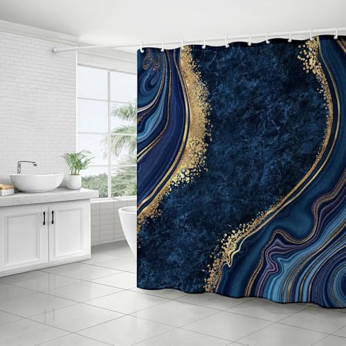 FAIRYGATE Waterproof Shower Curtain Fabric Shower Curtain for Bathroom Shower Curtains Mould Proof Resistant Washable Fabric Includes 12 Hooks B9013