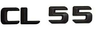 RCTGPGJAC 1 Satz mattschwarzer ABS-Kofferraum hinten Anzahl Buchstaben Wörter Abzeichen Emblem Aufkleber Aufkleber passend for Mercedes-Benz CL55 AMG
