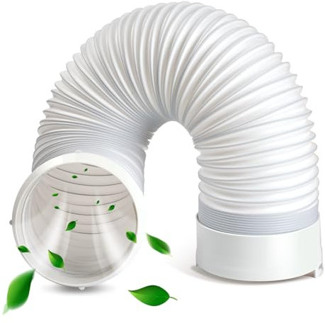 TL1854 Portable Air Conditioner Exhaust Hose Compatible With Delonghi PACA140E PACC100EL PACC100 PACA110 PACCT90, 5 Diameter 44 length Exhaust Outlet Hose Tube Include TL2667 Hose Connection