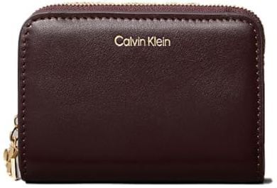Calvin Klein Women's CK Puller Medium Flap Zip Around LV04F1075G Wallets, Red (Fudge), One Size