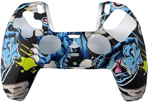 Funda de silicona para mando de PS4 PS5 en 30 (Jurassic Blue -292, PS5)