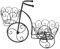 Siam Express Vintage 2 Tier 3-Wheel Metal Trike Bicycle Planter Stand - Tricycle Flower Pot Shelf Cart Holder Home Indoor Outdoor Display Decorative for Patio, Deck, Garden, Lawn