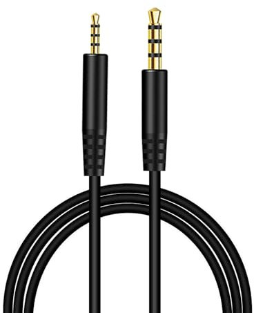 Repuesto de Cable Aux para Auriculares Bose, 2,5 mm a 3,5 mm Audio estéreo Cable, Macho a Macho de enchufe, Compatible con Bose 700 QuietComfort QC45 QC35II QC35 QC25 Bluetooth Auriculares - Negro