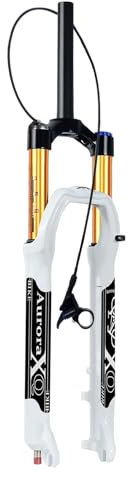 AuroraXQ Forcella Ammortizzata MTB 27,5/29 Pollici, Lega di Magnesio Viaggio 140mm Freno a Disco QR da 9mm, Forcella Anteriore Bici 26(Straight Remote,29 Pollici)