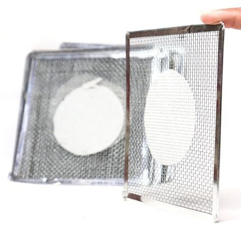 Iron Wire Gauge Big Size high for Laboratory with Frame and Filter Paper Center for Heating with Flame on Bunsen Burner Laboratory Experiments pack of (48)