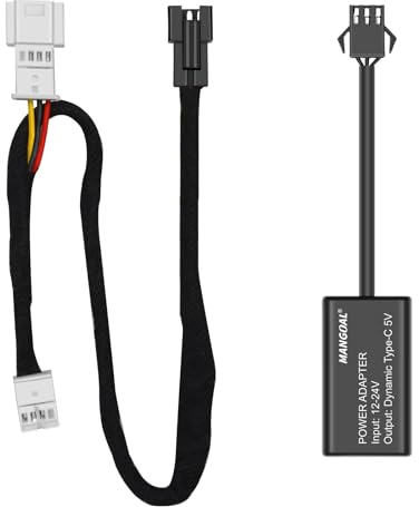 Dash Cam Power Adapter for Mercedes Benz with 4-Pin Rain Sensor – Hidden Cable Kit for GPS Radar Mirror Camera, Plug & Play Fits All Mercedes Benz Models with 4-Pin Rain Sensor Port