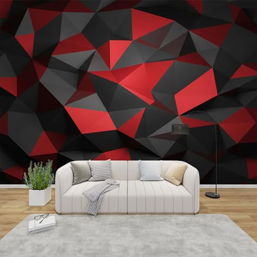 AevuCub Tapete Optische Täuschung, Fototapete 3D Schlafzimmer, Tapeten Vliestapete Geometrisch Wohnzimmer, Wandtapete Kinderzimmer Modern Abstrakt Wanddeko, Mustertapete Vlies 350 x 256 cm (B x H)