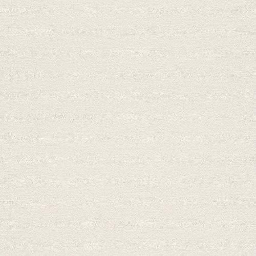 rasch Tapete 449808 aus der Kollektion Florentine II – Einfarbige Vliestapete in zartem Creme – 10,05m x 53cm (L x B)