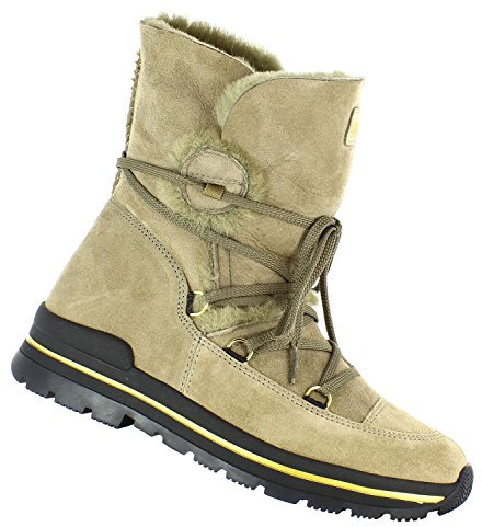 OLANG SCARPE STIVALE SCARPONI NEVE DONNA TANYA PELLE BEIGE ORIGINALE AI 2023 Taglia 39 Colore Beige