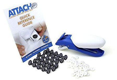 Attach A Tag Starter Kit (Black, 50) - Personalised Name Tags for Clothes