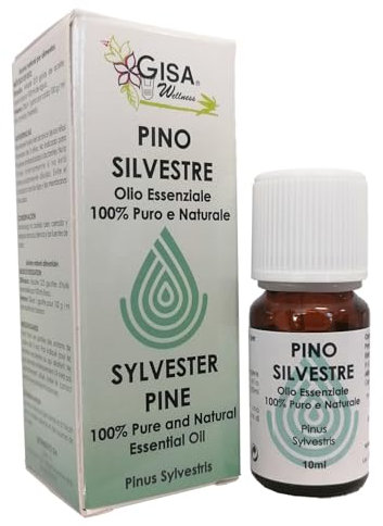 Gisa Wellness - PINO SILVESTRE - Olio Essenziale Convenzionale - 100% Puro e Naturale - [10ml] - Ideale per Aromaterapia e Cura della Persona - Diffusione Ambientale - Made in Italy