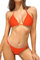 SHEKINI Damen Bikini Set Klassischer Triangel Rückenfrei Bikinioberteil Verstellbare Bademode Brasilianer Niedrige Taille Tanga Bikinihose Zweiteiliger Badeanzug(S,Fluoreszierende Orange)