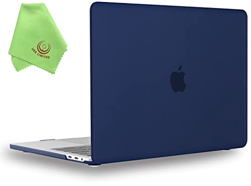 UESWILL Compatible with MacBook Pro 16 inch Case 2019 2020, Smooth Matte Hard Shell Case Cover for MacBook Pro 16 inch with Touch Bar & USB-C, Model A2141 + Microfibre Cleaning Cloth, Navy Blue