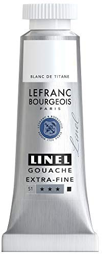 Lefranc Bourgeois Linel Gouache Extra-Fine Tube 14ml Blanc De Titane Série 1