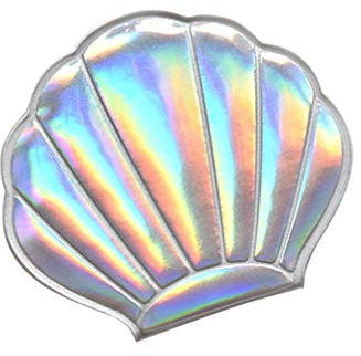 Minkissy Muschelform Spiegel Doppelseiten Make-Up Spiegel Pu Leder Kompaktspiegel Reise Make-Up Spiegel für Frauen Mädchen (Silber)